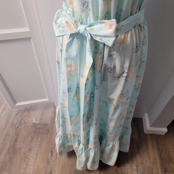 LOVESHACKFANCY X Target Estelle Blue Floral Puff Sleeve Romantic Dress 14 NWOT - Picture 7 of 16